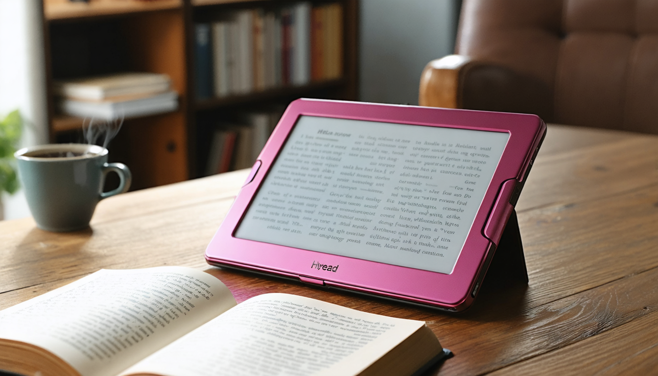découvrez le tout nouveau e-reader rose de hyread, alliant élégance et technologie avancée pour une expérience de lecture inégalée. idéal pour les passionnés de livres, ce lecteur électronique allie style et performance.