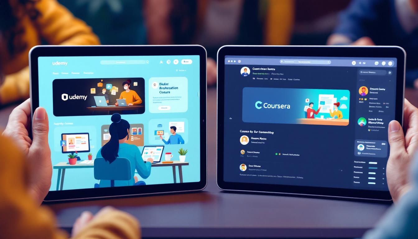 découvrez comment coursera et udemy unissent leurs forces dans l'ère révolutionnaire de l'intelligence artificielle pour transformer l'apprentissage en ligne grâce à l'e-learning innovant.