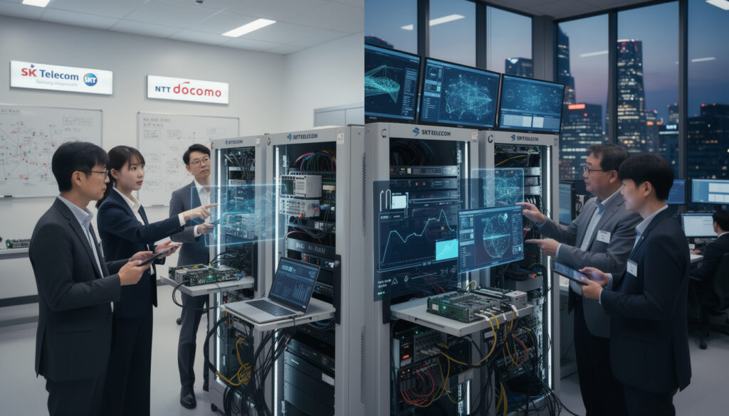 découvrez comment skt et ntt docomo innovent en matière de télécommunications avec leurs avancées révolutionnaires vers les réseaux vran et ai-ran, transformant l'avenir des connexions mobiles.